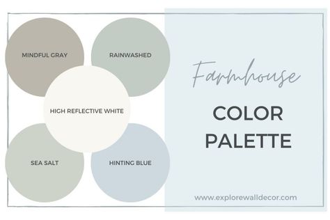 5 Ideas for Your Whole House Color Palette from Sherwin Williams - Explore Wall Decor Sherwin Williams Farmhouse Paint Colors, Sherwin Williams Paint Colors Green, Modern Farmhouse Color Palette, Whole House Color Palette, House Color Schemes Interior, House Color Palette, Farmhouse Color Palette, Farmhouse Color, Sherwin Williams Color Palette