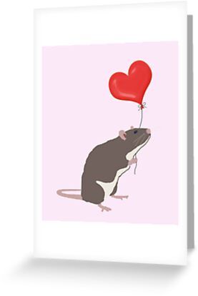 Rats Holding Hands, Rat Happy Birthday, Dancing Rats Drawing, Rat Valentines Day Card, Giraffe Valentine Card, Holding A Heart, Look Of Love, Heart Balloons, Valentine Fun