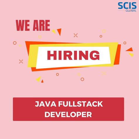 Hello All..
Greetings !!
SCIS Global is hiring..
Apply here : https://bit.ly/3MTRFL5


• Position : Java Fullstack Developer  
• Skills : Java + Angular 2+ version / ReactJS
• Experience : Min 4 Years - 10 Years
• Notice Period : Immediate to less than 30 days Joiner
• Salary : Max. 18 LPA
• Location - Pune We Are Hiring Image, We're Hiring Poster Design, Were Hiring Image, Notice Period, Fullstack Developer, Hiring Process Infographic, Hiring Poster, We Are Hiring, We're Hiring