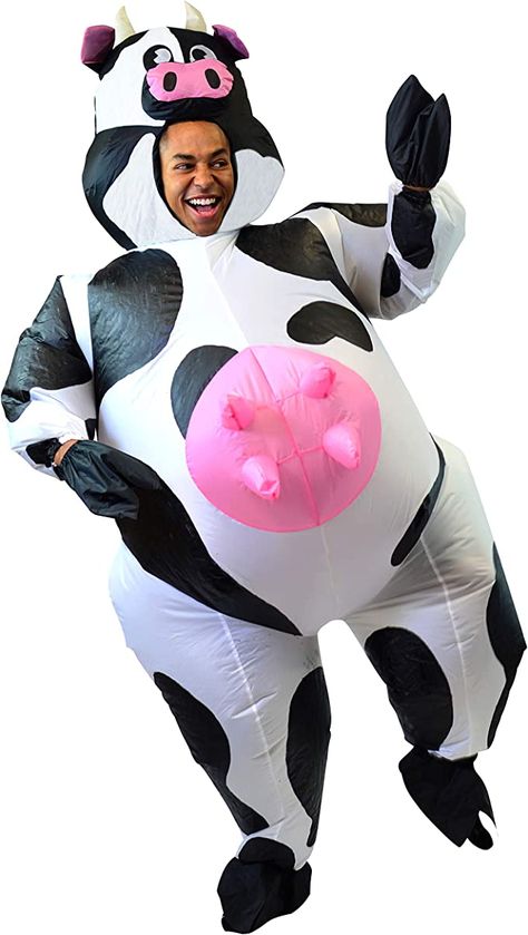 Blow Up Halloween Costumes, Cow Dress, Cow Hat, Cow Costume, Inflatable Costumes, Halloween Inflatables, Unique Costumes, Funny Costumes, Up Costumes