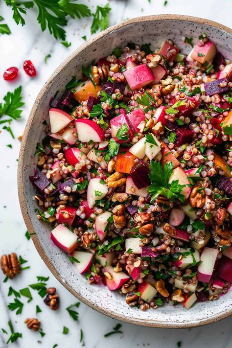 Buckwheat Side Dish, Legume Dishes, Ayurveda Food, Salad With Beets, Buckwheat Salad, Roasted Leeks, Nutritious Lunch, Vegan Quinoa Salad, Buckwheat Recipes