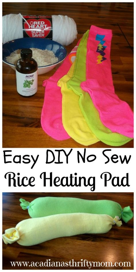 Diy Heating Pad Microwavable No Sew, Diy Heating Pad Microwavable Rice Sock, Moist Heat Pack Diy, Rice Heating Pad Diy, Heating Pad Diy, Period Pack, Homemade Heating Pad, Diy Heating Pad, Summer Ideas For Kids