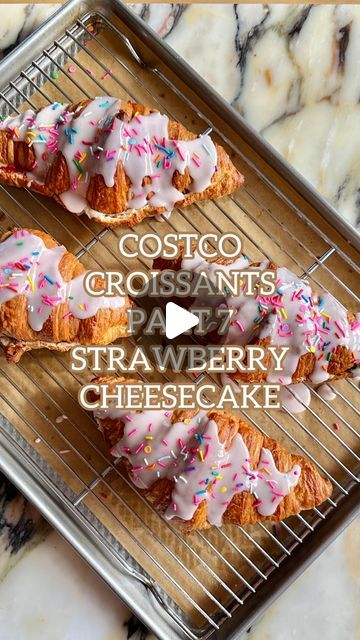 Strawberry Cheesecake Croissant, Costco Croissants Recipe, Costco Croissants Ideas, Costco Croissants, Croissants Recipes, Cheesecake Croissant, Croissant Recipe, Icing Sugar, Strawberry Cheesecake