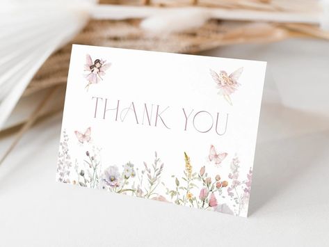 Fairy Thank You Card Fairy Birthday Thank You Card Fairy Party Thank You Card Fairy 1st Birthday Thank You Fairy Much Card Fairy Bday R2 R3 - Etsy Fairy 1st Birthday, Birthday Thank You Cards, Fairy Party, Fairy Birthday, Fairy Parties, Birthday Thank You, 1st Birthday, Thank You Cards, Thank You