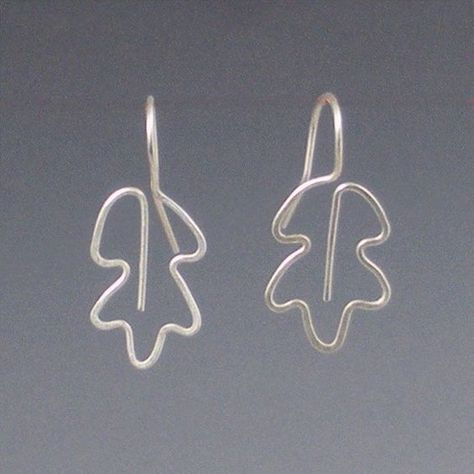 Oak Leaf Earrings, Wire Jewelry Rings, Wire Jewelery, Wire Wrapped Jewelry Diy, Ideas Videos, Wire Jewelry Designs, Diy Wire Jewelry, Wire Work Jewelry, Handmade Ideas