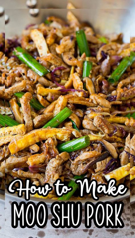 Keto Moo Shu Pork, Thai Pork Stir Fry Recipes, Thinly Sliced Pork Loin Recipes, Mushu Pork Recipe, Moo Shu Pork Recipe, Pork Loin Stir Fry Recipes, Pork Tenderloin Stir Fry Recipes, Pork Stir Fry Recipes Easy, Easy Authentic Chinese Recipes