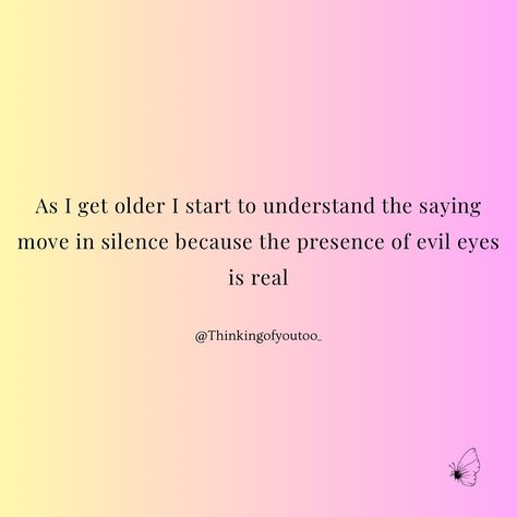 Sometimes, the best moves are made in silence. Not everyone needs to know your plans or see your progress. The power of evil eyes and envy can derail even the strongest ambitions, so protect your energy, guard your vision, and let your actions speak louder than words. The less they know, the less they can interfere. Success grows in the shadows until it’s ready to shine in the light. 🌑✨ Trust the process, stay focused, and let them wonder what’s next. Your peace and progress matter more... Grow In Silence, Protect Your Energy, Move In Silence, Actions Speak Louder Than Words, Actions Speak Louder, Motivational Posts, Evil Eyes, In The Shadows, Trust The Process