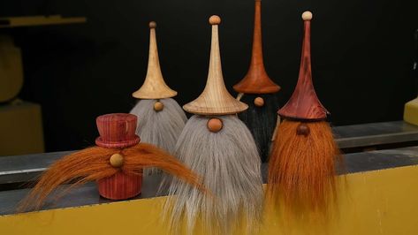 Small Wooden Projects, Gnome Craft, Woodturning Ideas, Gnome Tutorial, Bowl Turning, Wood Turning Lathe, Turning Projects, Lathe Projects, Turning One