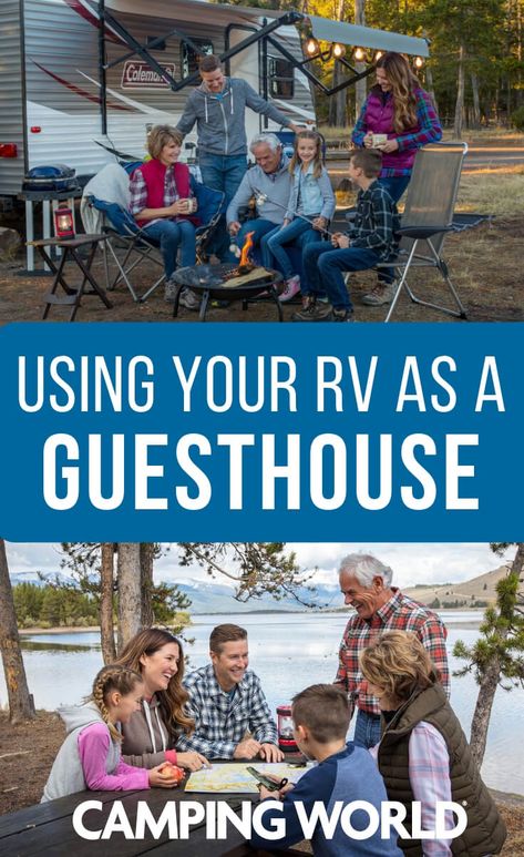 Rv As A Guest House, Camper Guest House, Rv Guest House, Camper Restoration, Used Campers, Motorhome Travels, Hiking Supplies, Rent Rv, Camper Trailer Remodel