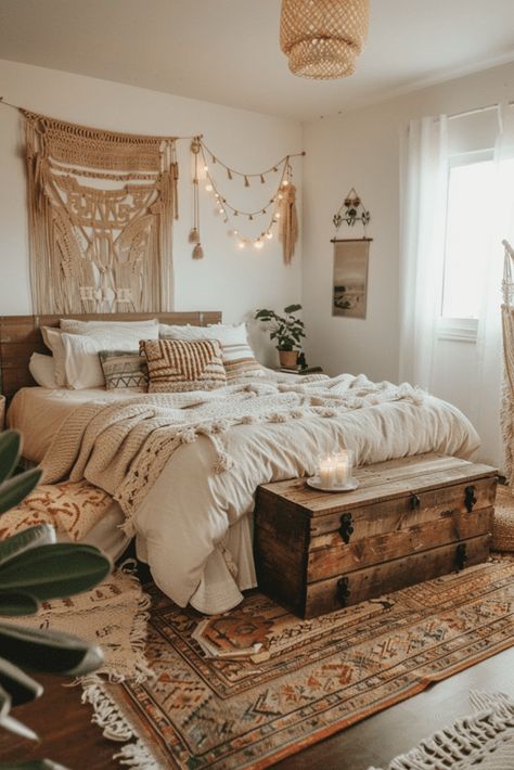 Boho Bedroom Layout, Boho Teen Room, Boho Room Aesthetic, Bedroom For Couples, Bedroom Layout Ideas, Bedrooms For Couples, Boho Home Inspiration, Bedroom Layout, Layered Rugs