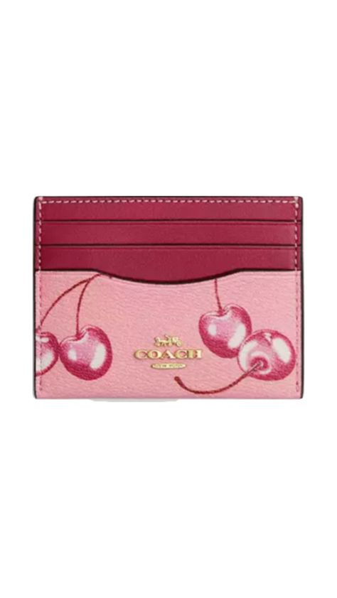 Coach Coach Card Holder, Dream Life, Summer Collection, Bag Accessories, Cherry, Card Holder, Wallet, Purses And Bags, Handbags