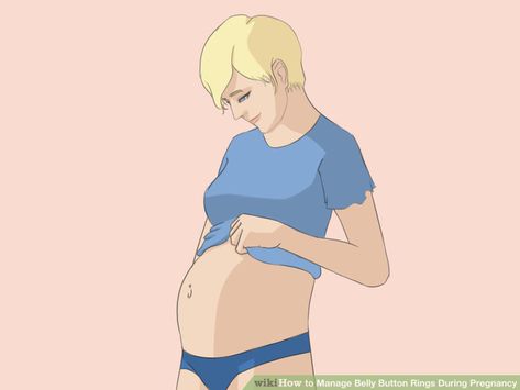 How to Manage Belly Button Rings During Pregnancy (with Pictures) Belly Button Piercing Pregnant, Belly Stretches, Hiding Pregnancy, Belly Button Piercings, Pregnancy Belly Rings, Baby Momma, 12 Steps, Belly Piercing, Button Rings