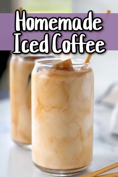 Cool off with this ultimate iced coffee recipe! Made with sweetened condensed milk, vanilla syrup, and a hint of cinnamon, it’s the perfect refreshing treat for any time of day. ☕❄️ #IcedCoffee #CoffeeLovers #SummerDrinks Iced Coffee Recipe With Condensed Milk, International Delight Iced Coffee Recipe, Instant Iced Coffee Recipe, Frappe Recipes, Condensed Milk Coffee, Homemade Iced Coffee Recipe, International Delight Iced Coffee, Fun Beverages, Homemade Iced Coffee