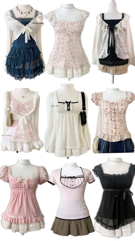 clothes shoujo ♡ #shoujo #outfit Himekaji Outfits, College Essentials, Creation Couture, Grunge Goth, Japanese Outfits, Really Cute Outfits, Kawaii Clothes, Girly Outfits, Dream Clothes