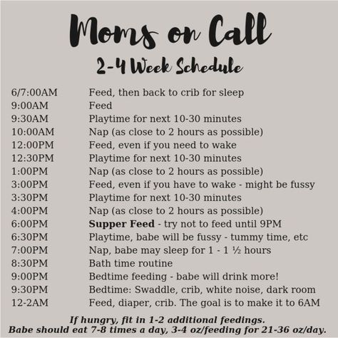 Eat Play Sleep Routine, Moms On Call Schedule, Mom Advice Quotes, Moms On Call, Baby Chart, Step Mom Advice, Newborn Sleep Schedule, Week Schedule, Baby Schedule