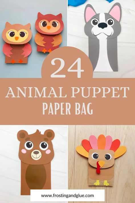 I love making puppets with my kids. There are so many different kinds that you can make and so many that would create some really great stories. Recently, my kids have been into animals. They love mocking their sounds and imitating their movements when they are imagining during their play. That’s why I thought that it would be so fun to make some Animal Puppet Paper Bags! Animal Puppet Craft, Paper Bag Crafts For Preschoolers, Puppet Paper Bag, Puppet Paper, Making Puppets, Animal Puppets, Animal Crafts Preschool, Diy Paper Bag, Paper Bag Crafts