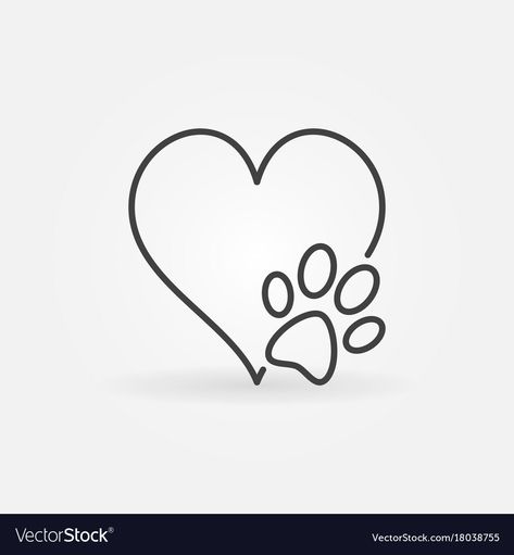 Dog Paw Print Heart Tattoo, Heart With Paws Tattoo, Heart And Dog Paw Tattoo, Pawprint Heart Tattoo, How To Draw Dog Paws, Heart Paw Tattoo, Heart With Paw Print Tattoo, Heart And Paw Tattoo, Heart Paw Print Tattoo