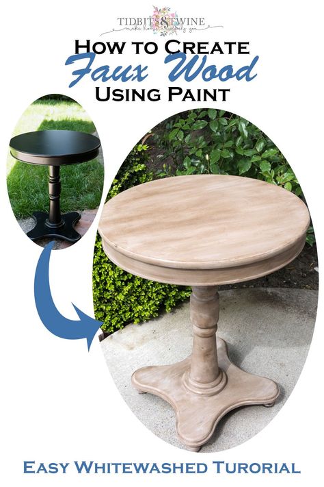 Faux Wood Paint, Paint Bathroom, Faux Wood Finish, Dining Table Makeover, Painted Side Tables, Bleached Wood, Diy Furniture Renovation, Paint Projects, Whitewash Wood