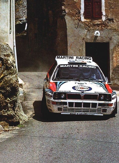 Lancia Delta Hf Integrale, Lancia Delta Integrale, Colin Mcrae, Martini Racing, Lancia Delta, Rally Racing, Bmw I8, Sport Automobile, Vintage Race Car