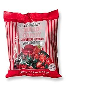 Coastal Bay Strawberry Flavored Hard Candy | 12 Oz | Aprox. 48 Pieces of Strawberry Goodness Per Package Filled Candy, Strawberry Candy, Strawberry Flavor, Strawberry Filling, Dollar Tree Store, Gift Card Number, Candy Bowl, Hard Candy, Fresh Strawberry