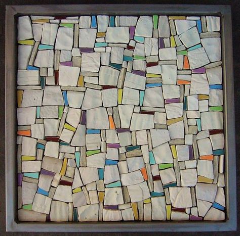 Petra Kartak entitled Three Elements Abstract Mosaic Art, White Mosaic Tiles, Mosaic Tray, Mixed Media Mosaic, Modern Mosaics, Mosaic Stained, Mosaic Tile Art, Mosaic Art Projects, Mosaic Madness