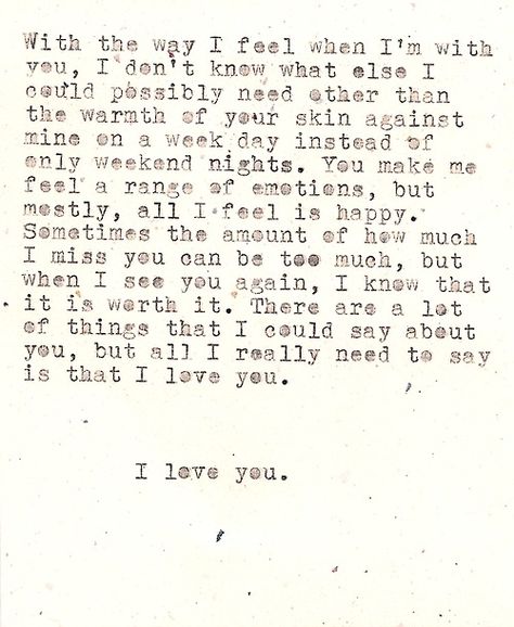 via 365 words | The Way I Feel, Cute Love Quotes, Hopeless Romantic, How I Feel, Typewriter, Love Letters, The Words, Beautiful Words, Relationship Quotes