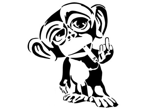 Monkey Stencil, Monkey Tattoo, Monkey Tattoos, Knuckle Tattoos, Shirt Company, T Shirt Company, 3d Printer, Tattoo Ideas, Car Seats