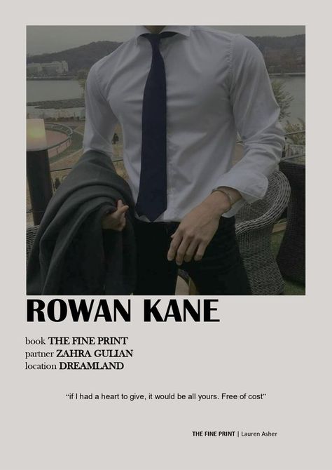 Rowan Cane The Fine Print, Rowan From The Fine Print, The Fine Print Rowan Kane, The Kane Brothers, The Kane Brothers Lauren Asher, The Final Print Book, Rowan Kane Aesthetic, Rowan Kane Fine Print, The Fine Print Characters