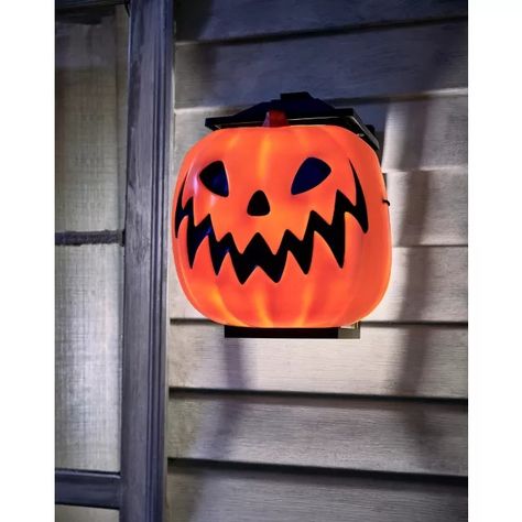 Pumpkin Porch Light Cover - Spirithalloween.com Halloween Trail Mix, Porch Light Covers, Disney Baby Costumes, Pumpkin Porch, Light Up Costumes, Spider Web Decoration, Porch Pumpkins, Movie Decor, Horror Costume