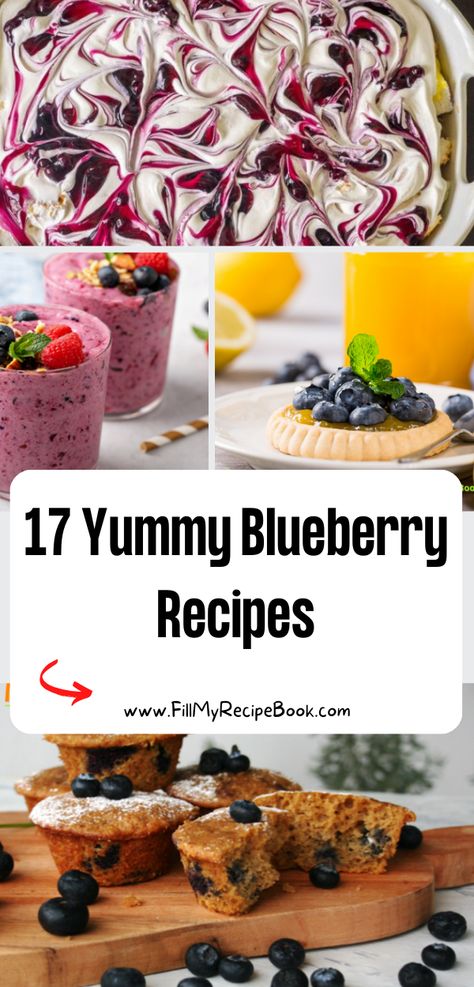 17 Yummy Blueberry Recipes ideas to choose from. The best easy healthy recipes for breakfast or desserts for savory or sweet summer snacks. desserts, snacks, breakfasts, recipes, homemade, blueberry, healthy, nobakes, ovenbakes, food Dried Blueberry Recipes Baking, Blueberry Recipes No Bake, Blueberry Healthy, Blueberries Recipes, Healthy Recipes For Breakfast, Blueberry Desserts Recipes, Earth Cake, Blueberry Cookies, Desserts Snacks