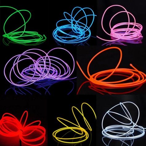 Electroluminescent Wire, Christmas Dance, El Wire, Wedding Numbers, Neon Glow, Outdoor Christmas Lights, Glow Sticks, Waterproof Led, Diy Shoes