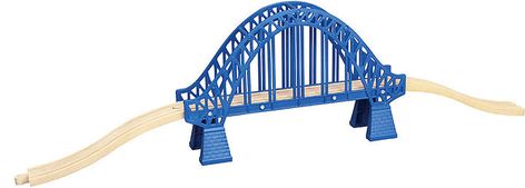 Wooden Train Crossing Bridge #fun#excitement#existing Ikea Train Set, Ikea Train, Wooden Train, Train Set, Garden Bridge, Park Slide, Jigsaw Puzzles, Bridge, Outdoor Structures