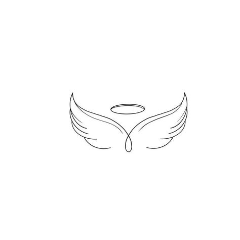 Small Angel Tattoo, Tattoos Angel, Alas Tattoo, Tattoo Baby, Draw Step By Step, Wing Tattoo Designs, Angel Wings Tattoo, Small Pretty Tattoos, Wing Tattoo