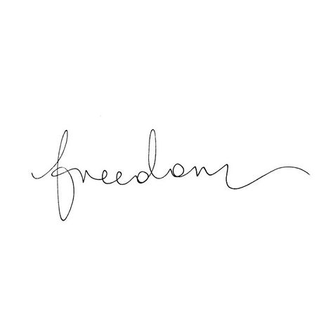 Freedom Truth Beauty Freedom Love Tattoo, Freedom Font Tattoo, Freedom Calligraphy, Freedom Word, Freedom Tattoo, Tattoo Free, Wörter Tattoos, Freedom Tattoos, Small Quote Tattoos