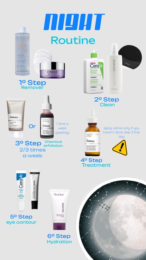 night skin care routine, combination skin Combo Skin Care Routine, Skincare Day And Night, Skin Care Routine Combination, Combo Skin Care, Clinique Cleanser, Skincare Day, Night Skin Care, Caffeine Eye Cream, Night Skin Care Routine