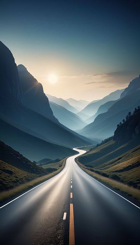 Aesthetic Mobile Wallpaper, Aesthetic Mobile, Home Screen Wallpaper Hd, Minimalist Wallpaper Phone, Road Landscape, Hd Dark Wallpapers, Mountain Aesthetic, Oneplus Wallpapers, Best Nature Images