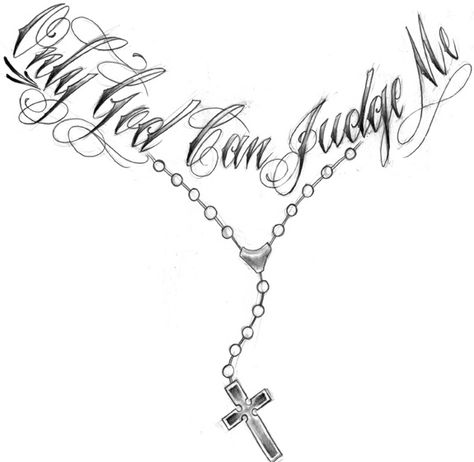 Tattoo Stencil and Pencil Drawings and Sketches | ... Can Judge Me Rosary Necklace Tattoo Design | Flickr - Photo Sharing Rosary Bead Tattoo, Rosary Tattoo, Necklace Tattoo, Gangsta Tattoos, Chicano Tattoos, Religious Tattoo, Forearm Sleeve Tattoos, Chest Tattoos, Inspiration Tattoos