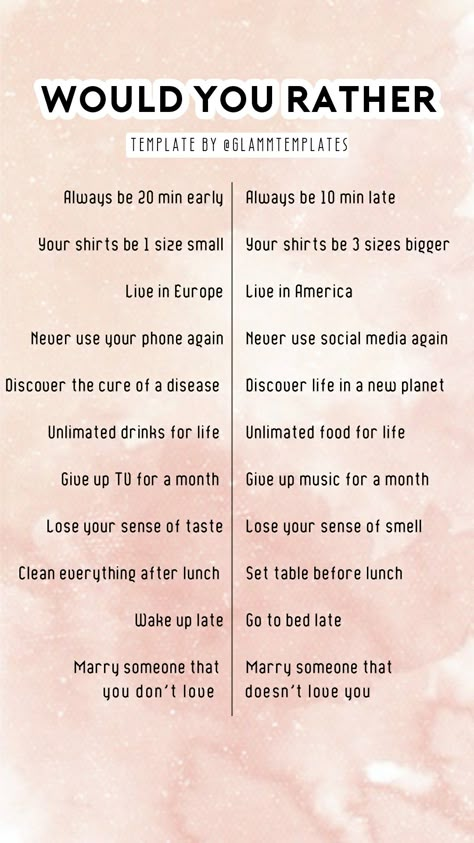 Challenges Would You Rather Funny, Wyr Questions, Get To Know Me Questions, Snapchat Question Game, Would U Rather, Snapchat Questions, Would You Rather Game, Best Friend Quiz, Instagram Story Questions