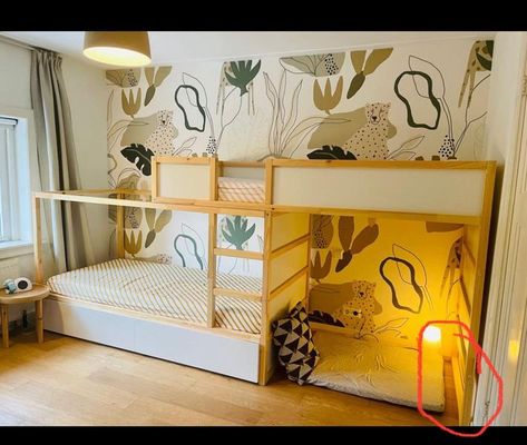 Ikea tips, hacks and more! | Anyone done that with two kura beds | Facebook Two Kura Beds, Twin Bed Design, Ikea Kura Bed, Kids Rooms Inspo, Small Kids Room, Kids Shared Bedroom, Kura Bed, Kids Basement, Small Basement