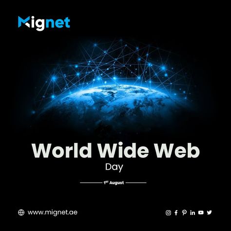 There has been a colossal impact of the internet on the digital world since its discovery. In recent years, the World Wide Web has become one of the world's most revolutionary technologies. A very happy World Wide Web Day to all! #BrowseWise #WorldWideWebDay #Mignet World Wide Web Day, World Web, World Wide Web, Digital World, Creative Ads, Word Of The Day, Very Happy, Insta Story, The Internet