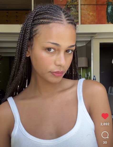 Tiny Braids In Hair All Over, Corn Row Box Braids, Cornrow Front Box Braid Back, Bahama Braids, Box Dreads, Braids Hairstyles Cornrows, Box Braids And Cornrows, Black Girls Braids, Self Energy