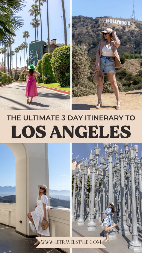 Outfits For La Trip Los Angeles, 3 Days In Los Angeles, Outfits For Los Angeles Vacation, Los Angeles California Outfits, Los Angeles Aesthetic Outfit, Los Angeles Sightseeing, Los Angeles Outfits, What To Do In La, Aesthetic Weekend