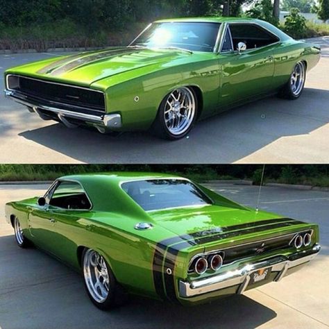 1968 Dodge Charger. @ClassicsDaily via Instagram Dodge Charger 1968, Kereta Sport, Auto Jeep, Charger Srt8, 1968 Dodge Charger, Dodge Charger Rt, Charger Rt, Dodge Muscle Cars, Auto Retro