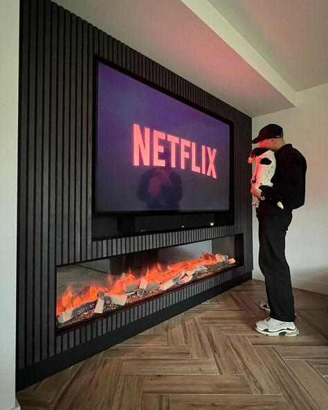 Trendsetter, whoa 🔥💯 #sebwall #cinewall #cinewalls #mediawall #mediawalls #cinemawall #cinemawalls #tv #soundbar #subwoofer #allconnect… | Instagram Tv Sound Bar Fireplace, Tv And Soundbar Over Fireplace, Media Wall With Fireplace And Tv And Soundbar, Tv And Sound Bar Mounted Above Fireplace, Tv With Sound Bar On Wall, Sound Bar Under Tv Over Fire Llace, Tv Sound Bar, Tv On Wall, Bar Fireplace