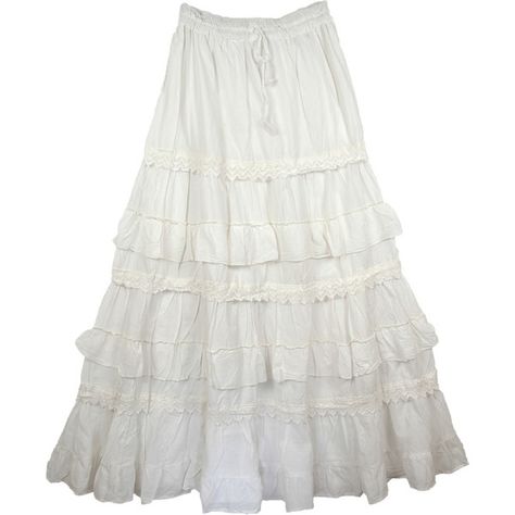 Westar White Frills Petite Long Skirt | Clothing | White-Skirts, Tall ❤ liked on… Petite Long Skirt, Long Ruffle Skirt, Long Cotton Skirt, White Long Skirt, Skirts Long, White Maxi Skirts, Retro Mode, Long Maxi Skirts, Long Skirts