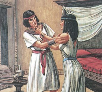 Potiphar’s wife and Joseph Lds Images, Joseph In Egypt, Joseph Story, Lds Church History, Jesus Love Images, Joseph Dreams, Biblical Stories, Christian Comics, Ancient Scripts