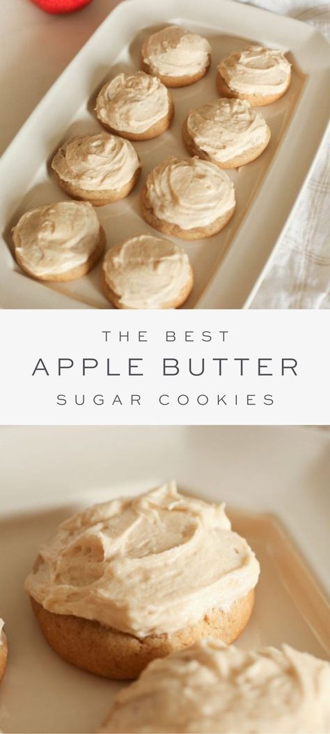 Apple Butter Cookies, Flavored Sugar Cookies, Butter Sugar Cookies, Julie Blanner, Flavored Sugar, Baking Sweets, Apple Butter, Fall Baking, Easy Dessert