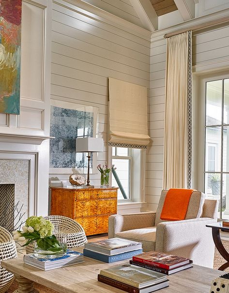 Benjamin Moore White Dove Walls are T&G in Benjamin Moore White Dove TandG Benjamin Moore White Dove #BenjaminMooreWhiteDove #TG Collins Interiors, Georgiana Design, Benjamin Moore White, House Of Turquoise, Home Bunch, View Point, White Dove, A Place To Call Home, Rooms Ideas