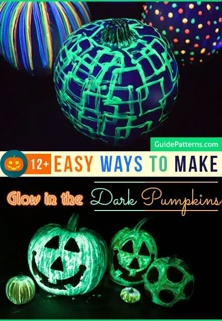 12+ Easy Ways to Make Glow in the Dark Pumpkins | Guide Patterns Glow In The Dark Painted Pumpkins, Haunted House Pumpkin Painting, Glow In The Dark Pumpkin Painting, Glow In The Dark Pumpkins, Dark Costumes, Pumpkin Tree, Diy Glow, Pumpkin Images, Pumpkin Pictures