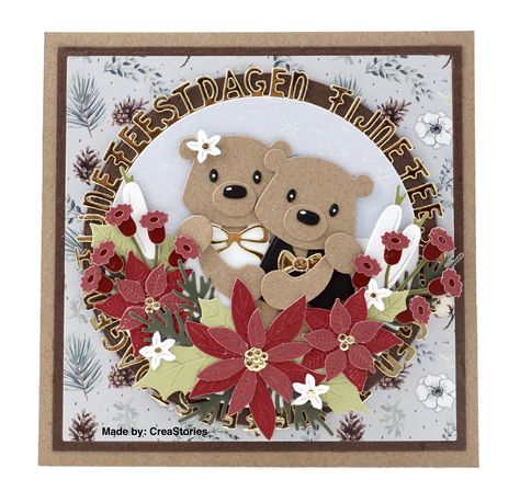 Christmas Teddy Bear, Beer Design, General Crafts, Marianne Design, Tim Holtz, Banners, Christmas Cards, Teddy Bear, Collectibles